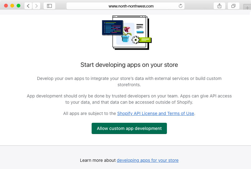 Allow apps development