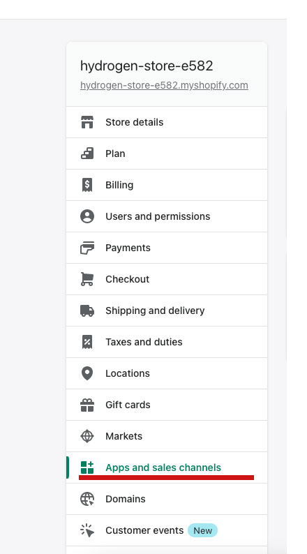 Apps and sales channels Shopify